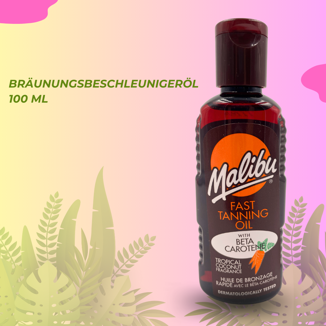 Malibu Travel Pack Sonnenlotion SPF4, Bronzer und After Sun Lotion in Reisetasche 3 x 100 ml