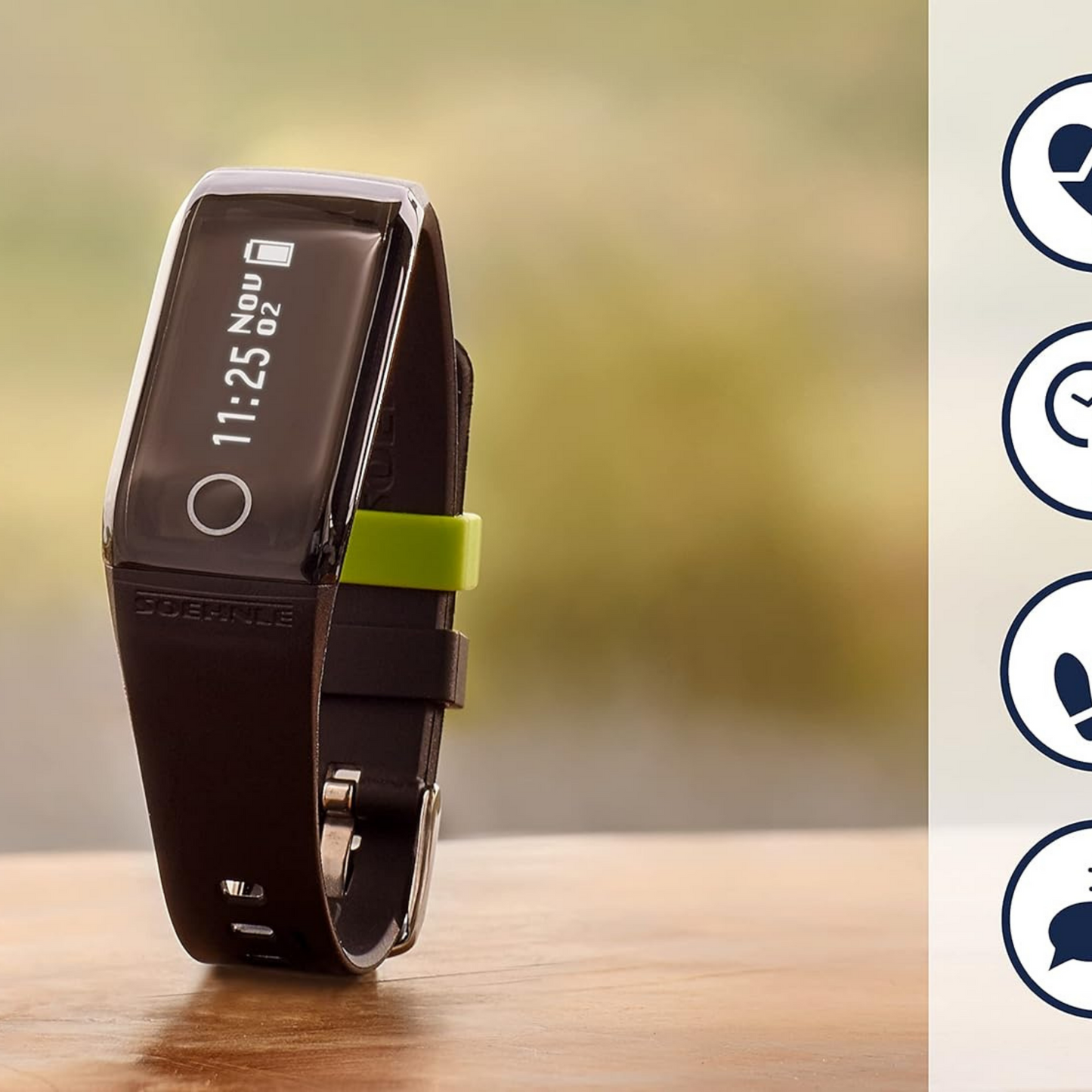 Soehnle Fitnesstracker Fit Connect 200 HR mit Bluetooth-Anbindung, Fitnessarmband mit bis zu 10 Tagen Laufzeit zählt Schritte und Kalorienverbrauch, Fitness Armbanduhr mit Schlafanalyse