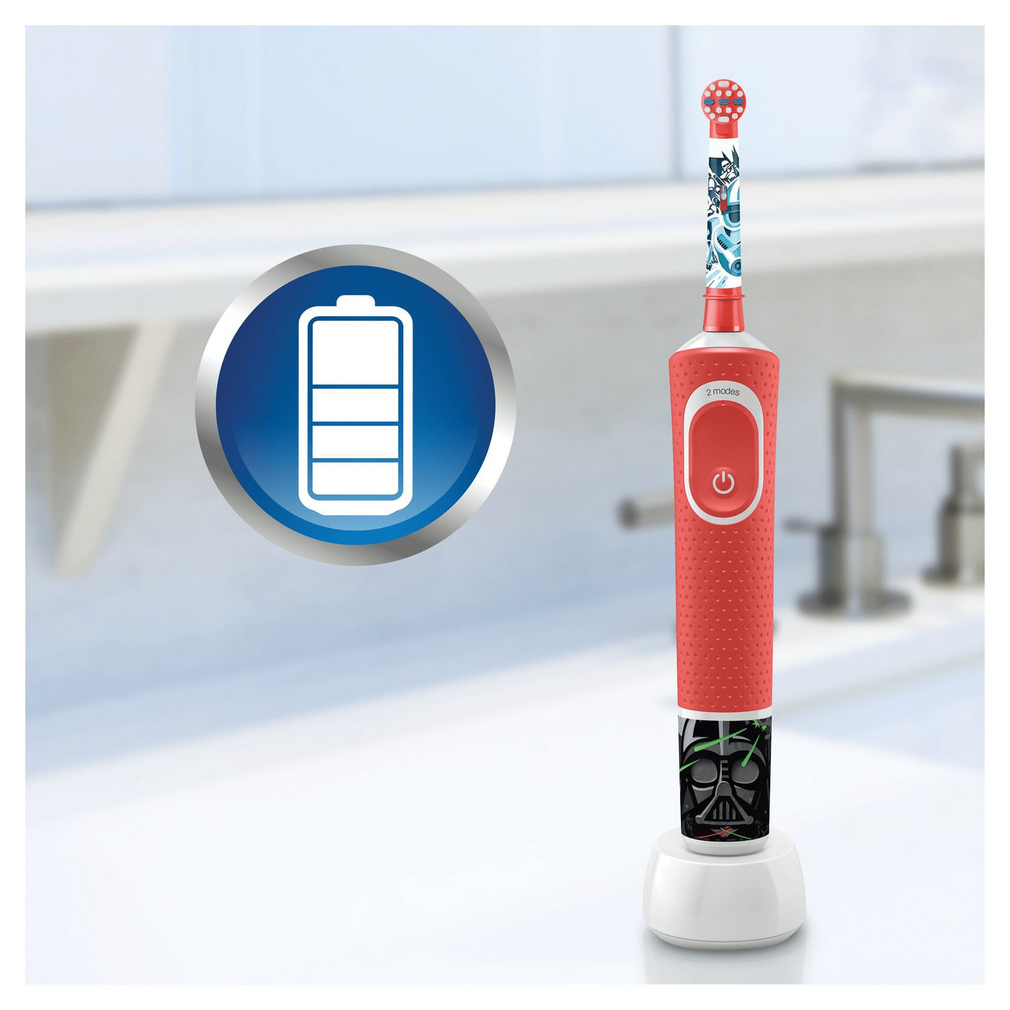 Oral-B Kids Elektrische Zahnbürste für Kinder - Star Wars Special Edition, mit Stickern und Gratis Star Wars Reise-Etui, ab 3 Jahren