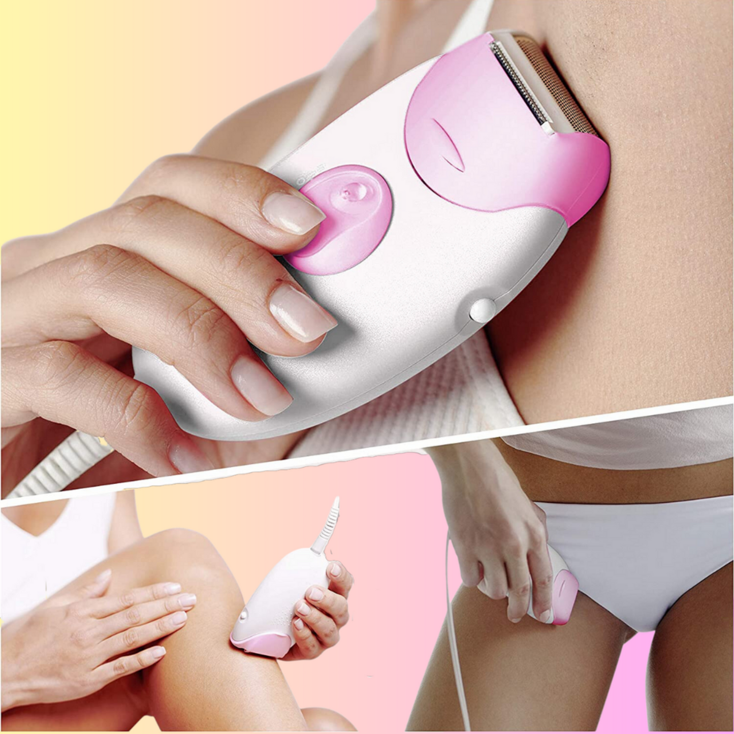 Braun Silk-épil 3 Epilierer 2 in 1 - Haarentfernung, Aufsätze für Rasierer, Trimmer - pink/weiß