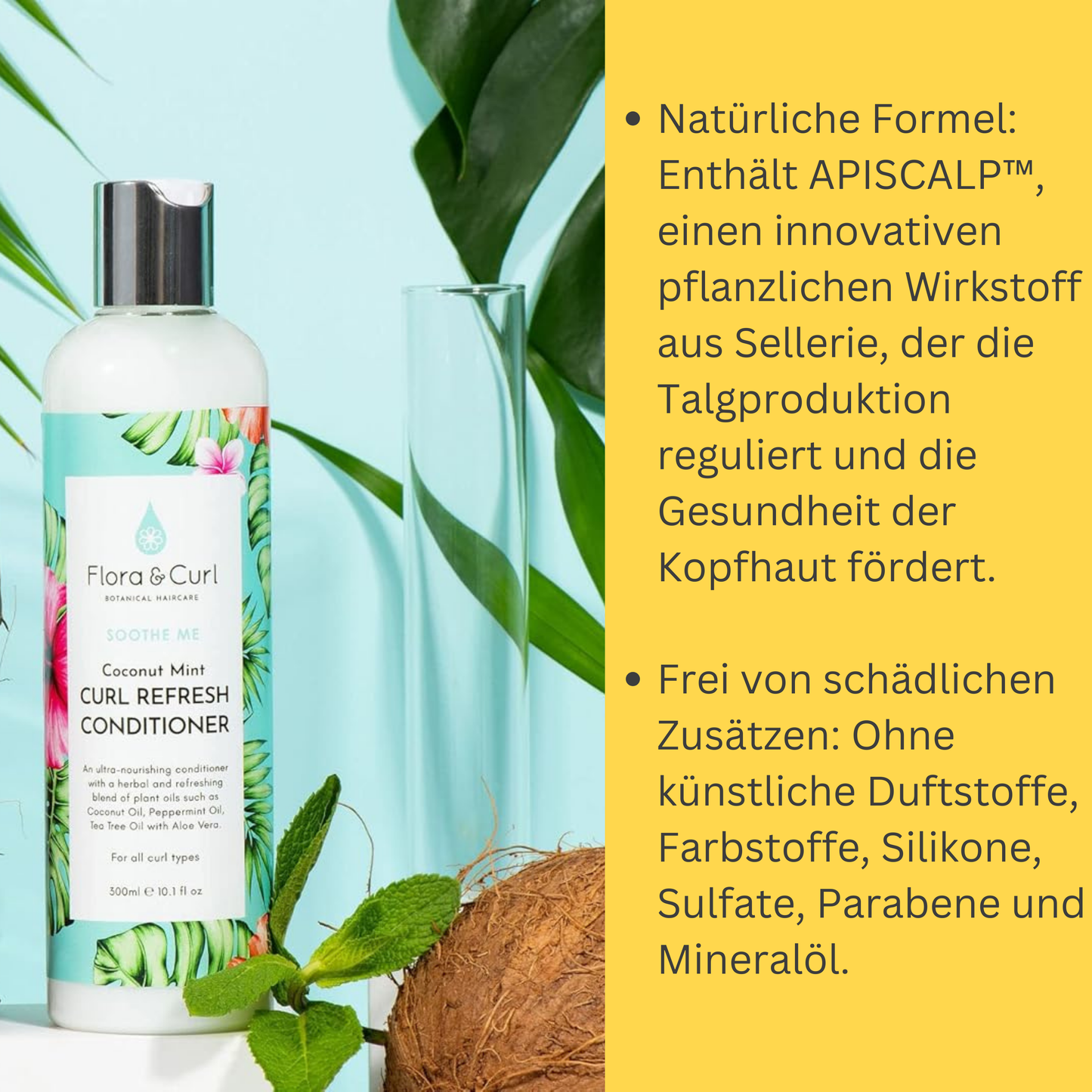 Flora & Curl SOOTHE ME Coconut Mint Curls Refresher Conditioner