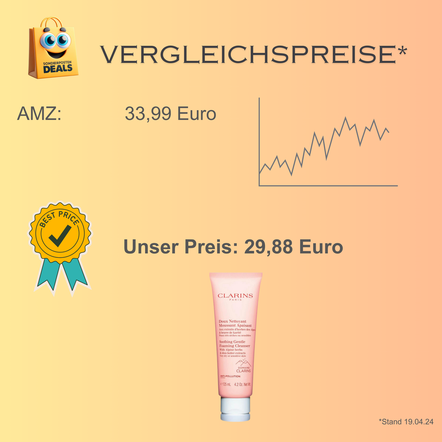 Clarins - Sanfte Pflege für empfindliche Haut - beruhigender Reinigungsschaum, 125 ml