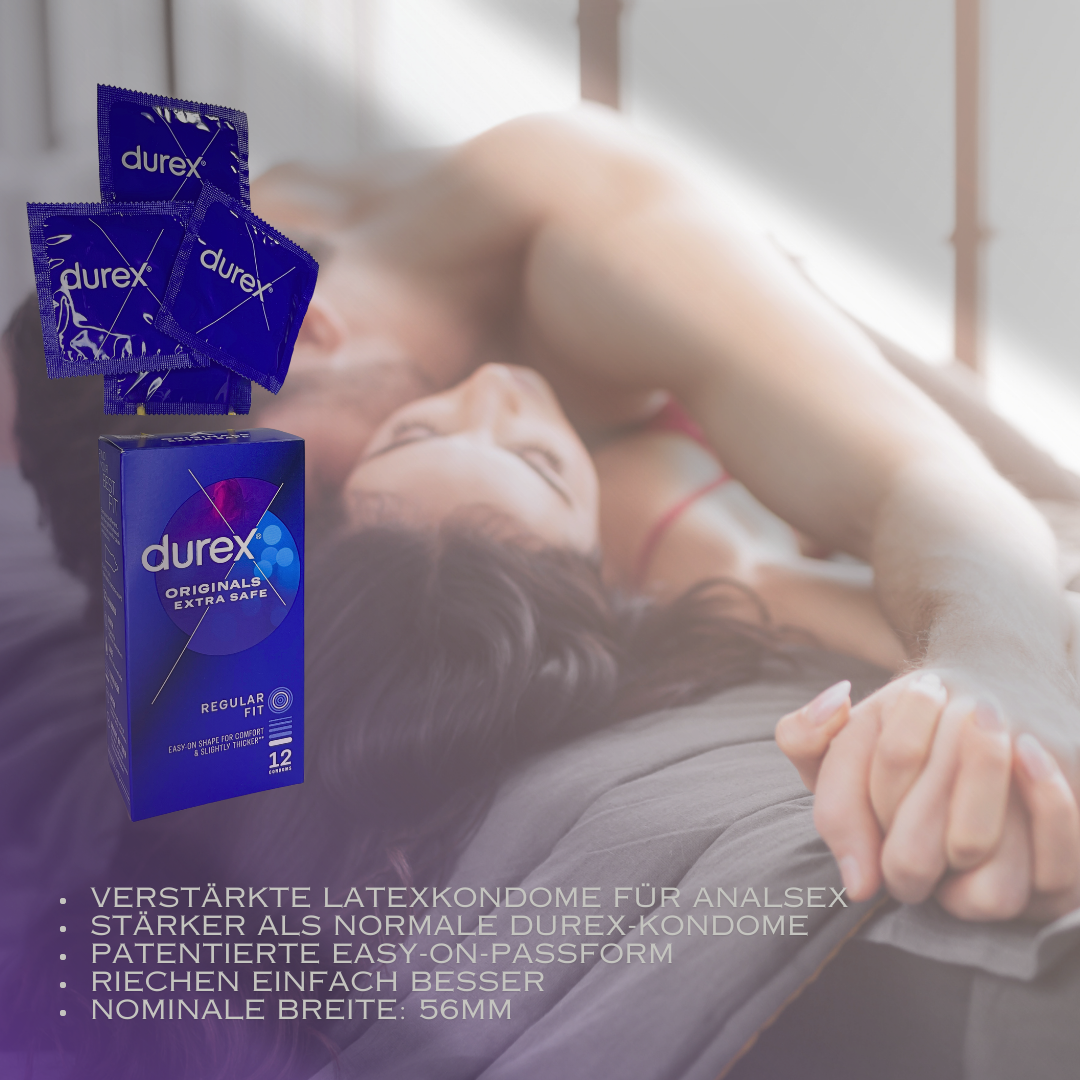 Spar Bundel – Set aus 4 Packungen Durex Kondome Extra Safe – 48 Stück - Verstärkte Latexkondome – normal Größe – Extra Safe und Extra Fun