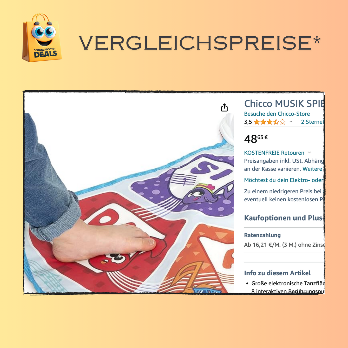 Chicco 62097 - Musical Walk-And-Dance Mat