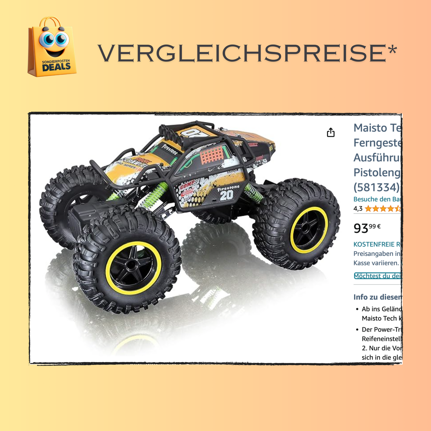 MAISTO R/C - Rock Crawler Pro R/C 15' - Offroad-Abenteuer deines Lebens!
