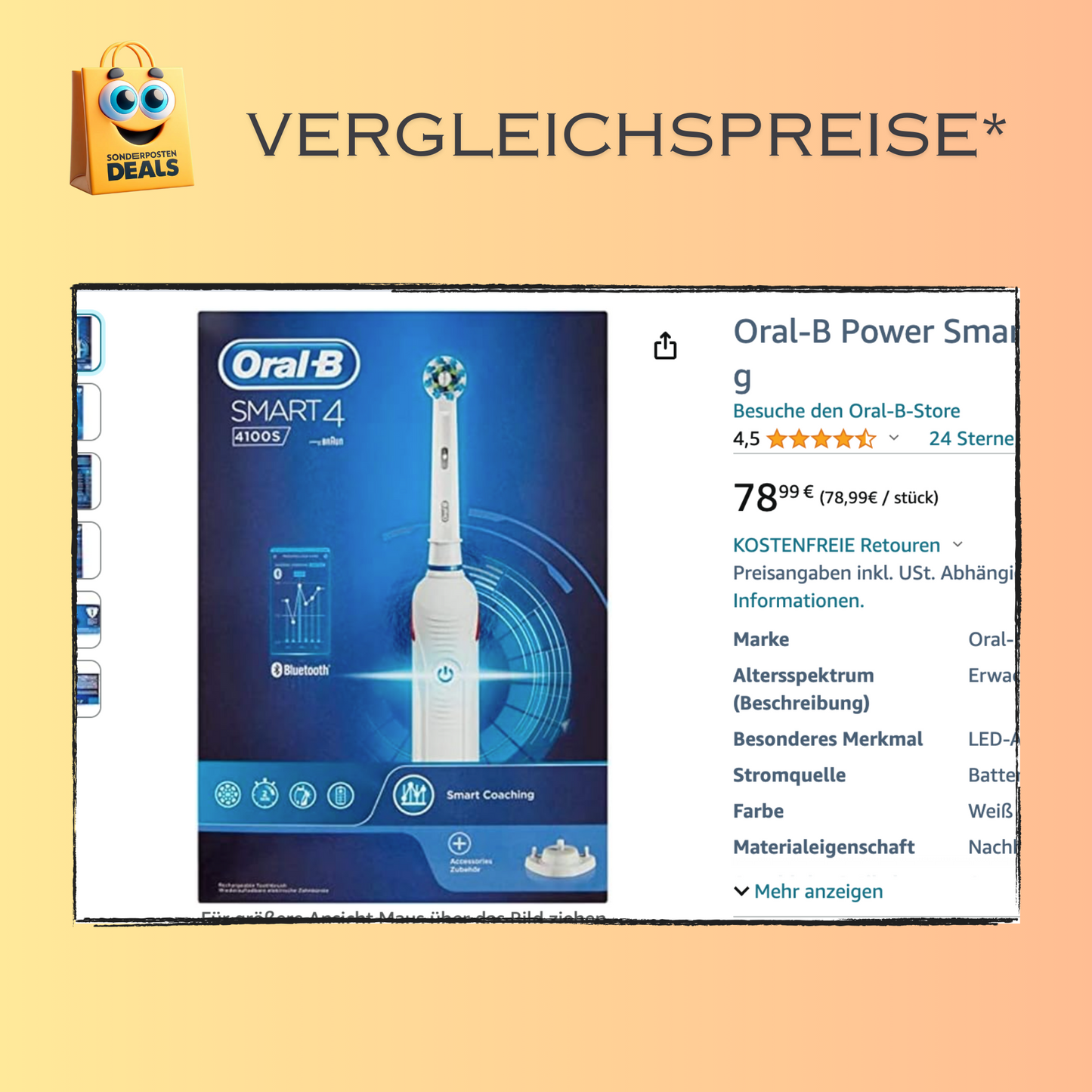 Oral-B Zahnbürste Smart4 4100S