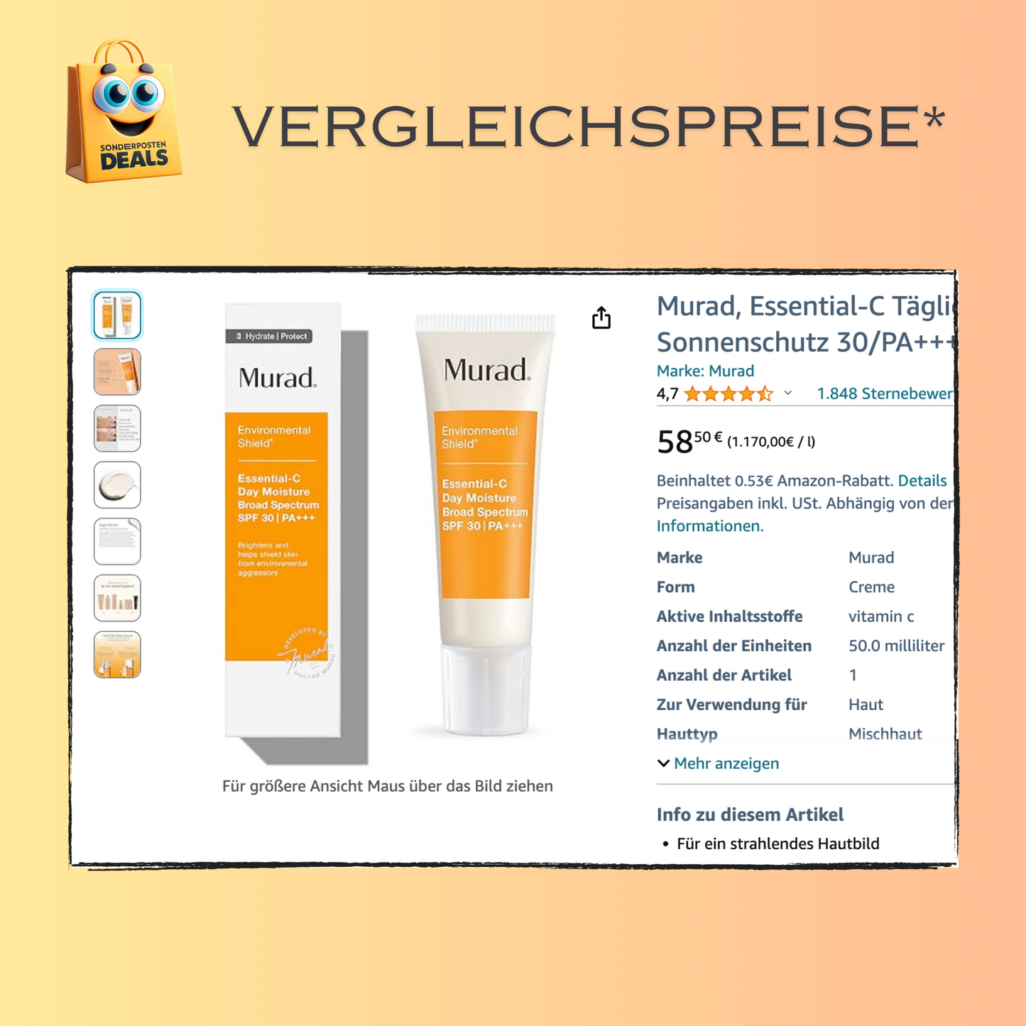 MURAD 80ML ES VITA-C TRIPLE RESURFACING Peeling-Gesichtsbehandlung