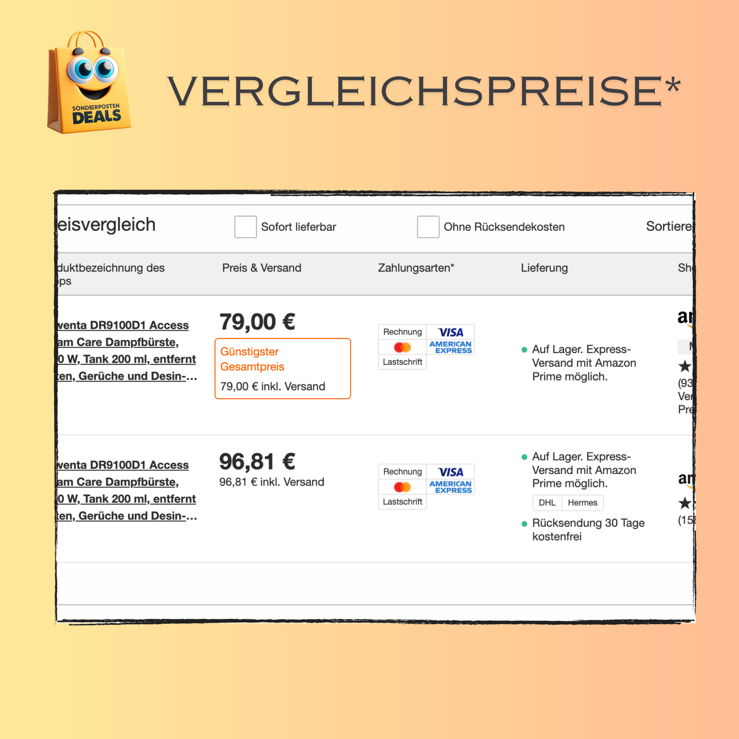 Rowenta DR9100D1 Access Steam Care Dampfbürste, 1600 W, vertikales bügeln