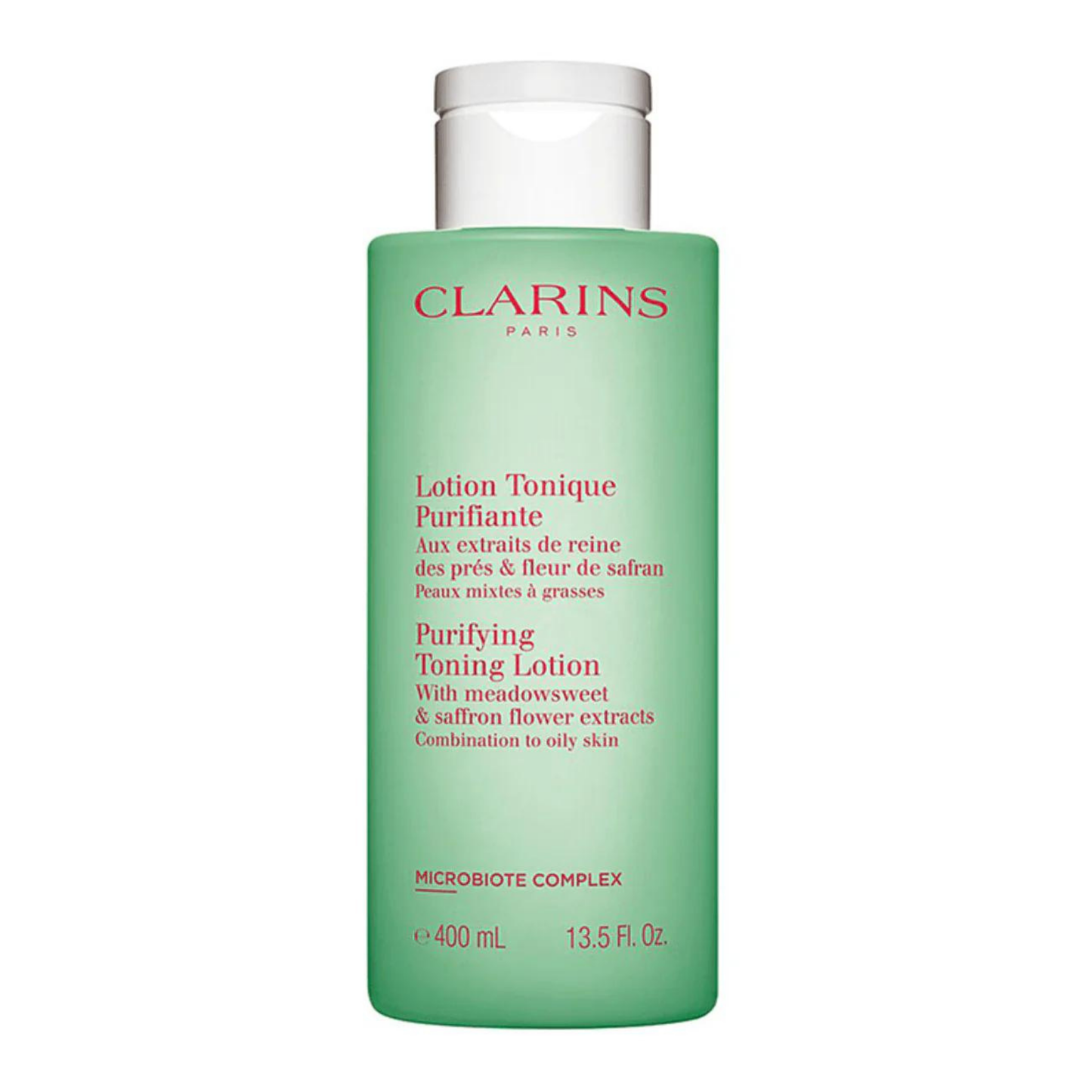 Clarins Gesichts-Lotion Tonique Purifiante mit Wiesenkönigin & Safranblüten-Extrakt - Für Mischhaut bis ölige Haut, 400 ml