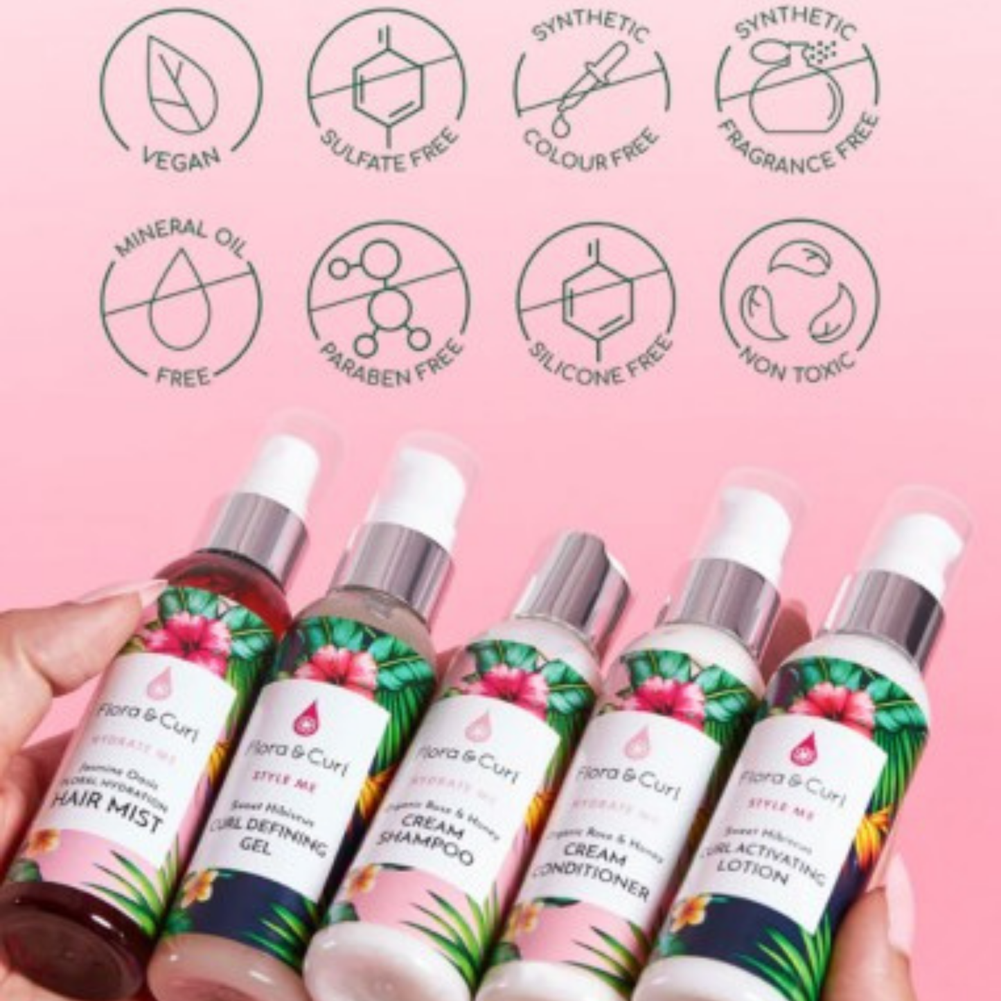 Flora & Curl Mini Essentials Curl Kit - Ihre Locken mit Feuchtigkeit versorgen