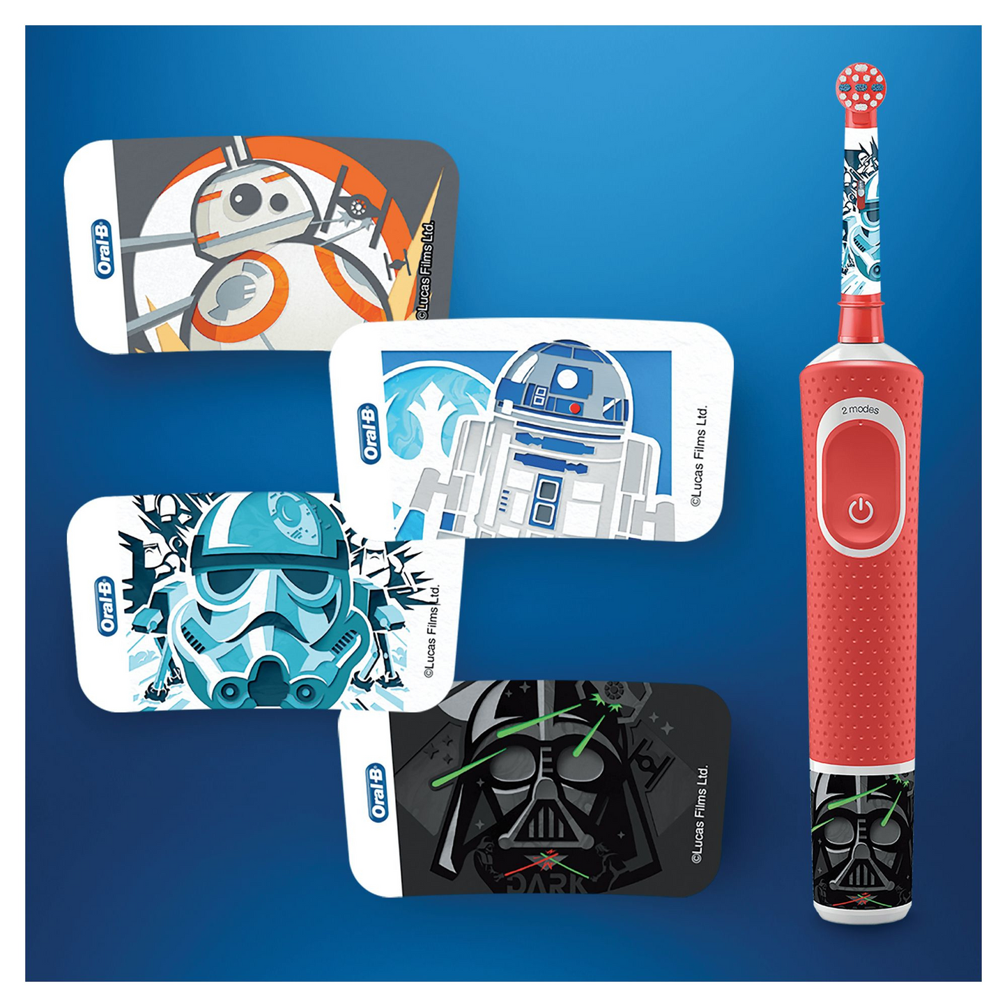 Oral-B Kids Elektrische Zahnbürste für Kinder - Star Wars Special Edition, mit Stickern und Gratis Star Wars Reise-Etui, ab 3 Jahren