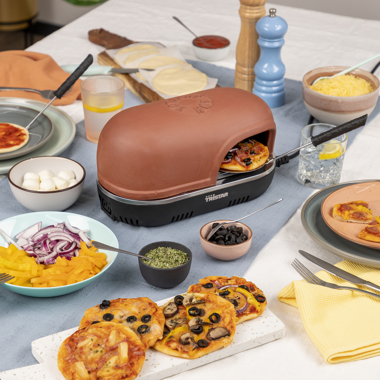 Tristar PZ-9161 Pizzaofen PIZZARACLETTE für 2 Personen ERWEITERBAR bis 8 Personen