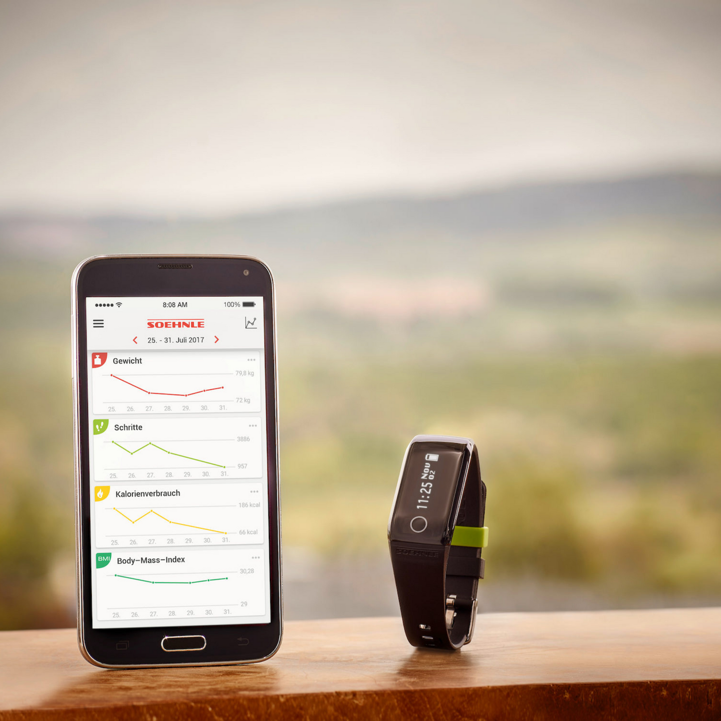 Soehnle Fitnesstracker Fit Connect 200 HR mit Bluetooth-Anbindung, Fitnessarmband mit bis zu 10 Tagen Laufzeit zählt Schritte und Kalorienverbrauch, Fitness Armbanduhr mit Schlafanalyse