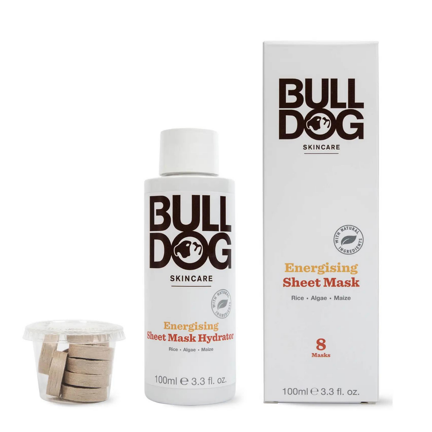 Bulldog Skincare Energizing Bamboo Tuchmaske für Männer 100 ml