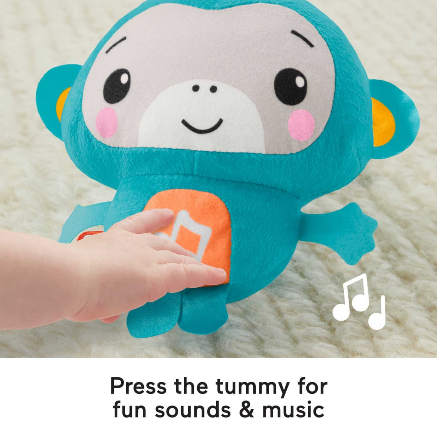 Fisher-Price Music & Sounds Monkey - Ihr Baby kann zu Hause oder unterwegs richtig austoben (ab 6 Monate)