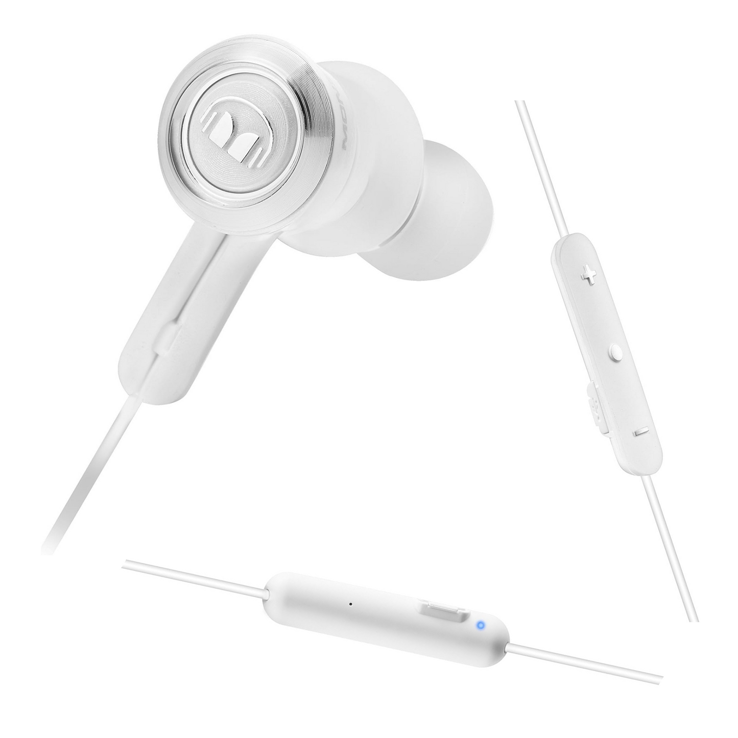 Monster Clarity HD Bügel kabellose Bluetooth In-Ear-Kopfhörer Weiß und Chrom - bestens für Sport geeignet