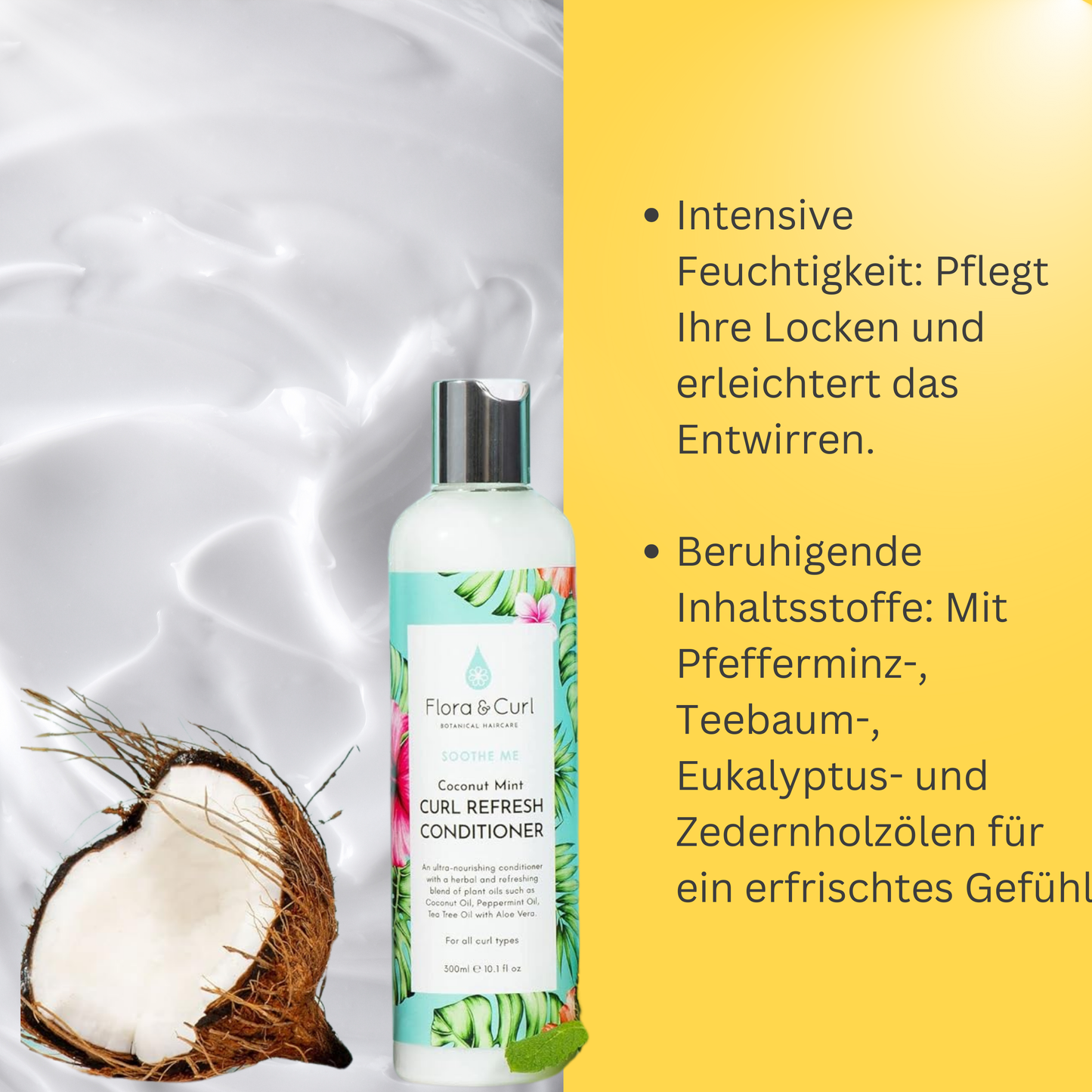 Flora & Curl SOOTHE ME Coconut Mint Curls Refresher Conditioner