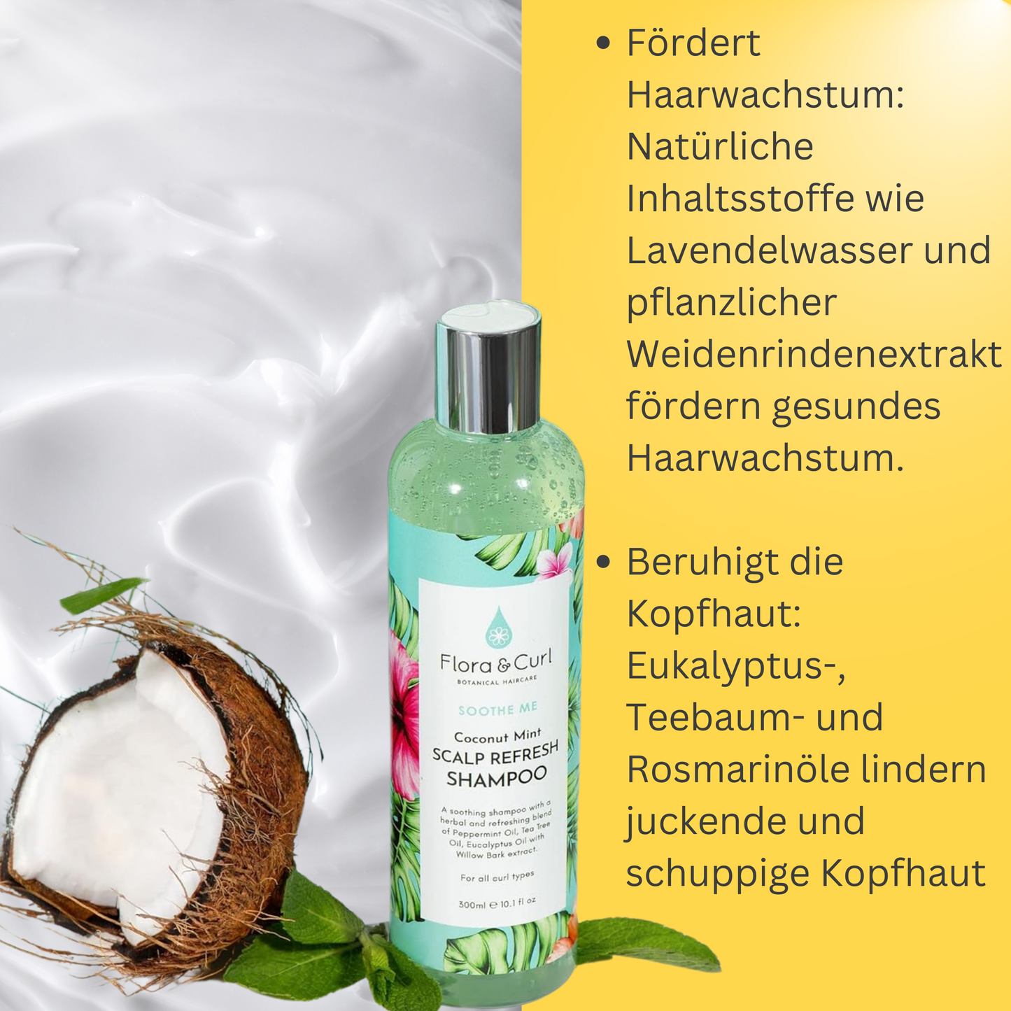 Flora & Curl SOOTHE ME Coconut Mint Scalp Refreshing Shampoo
