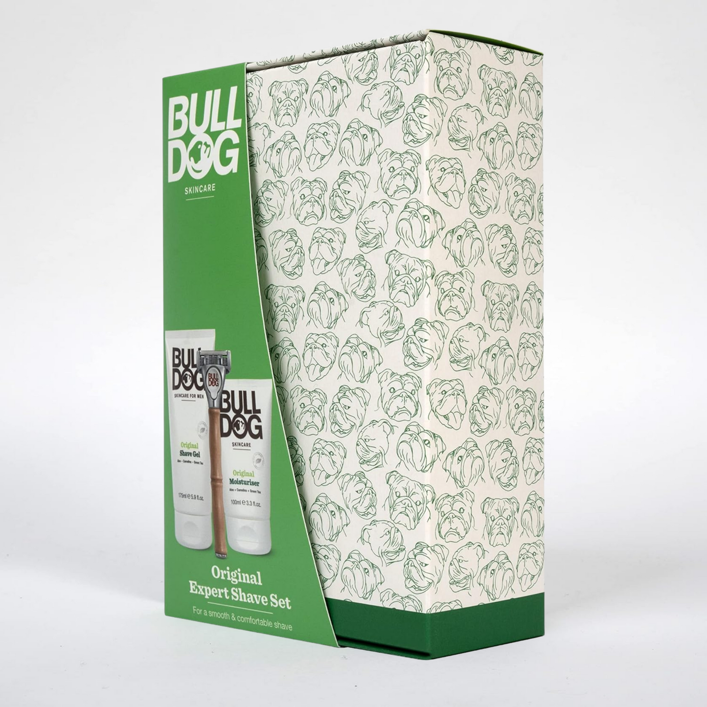 Bulldog Original Bambus-Rasierer für Männer 3 Set inkl. Rasiercreme und Feuchtigkeitscreme