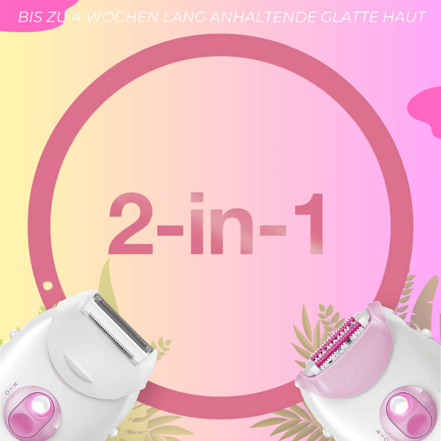 Braun Silk-épil 3 Epilierer 2 in 1 - Haarentfernung, Aufsätze für Rasierer, Trimmer - pink/weiß