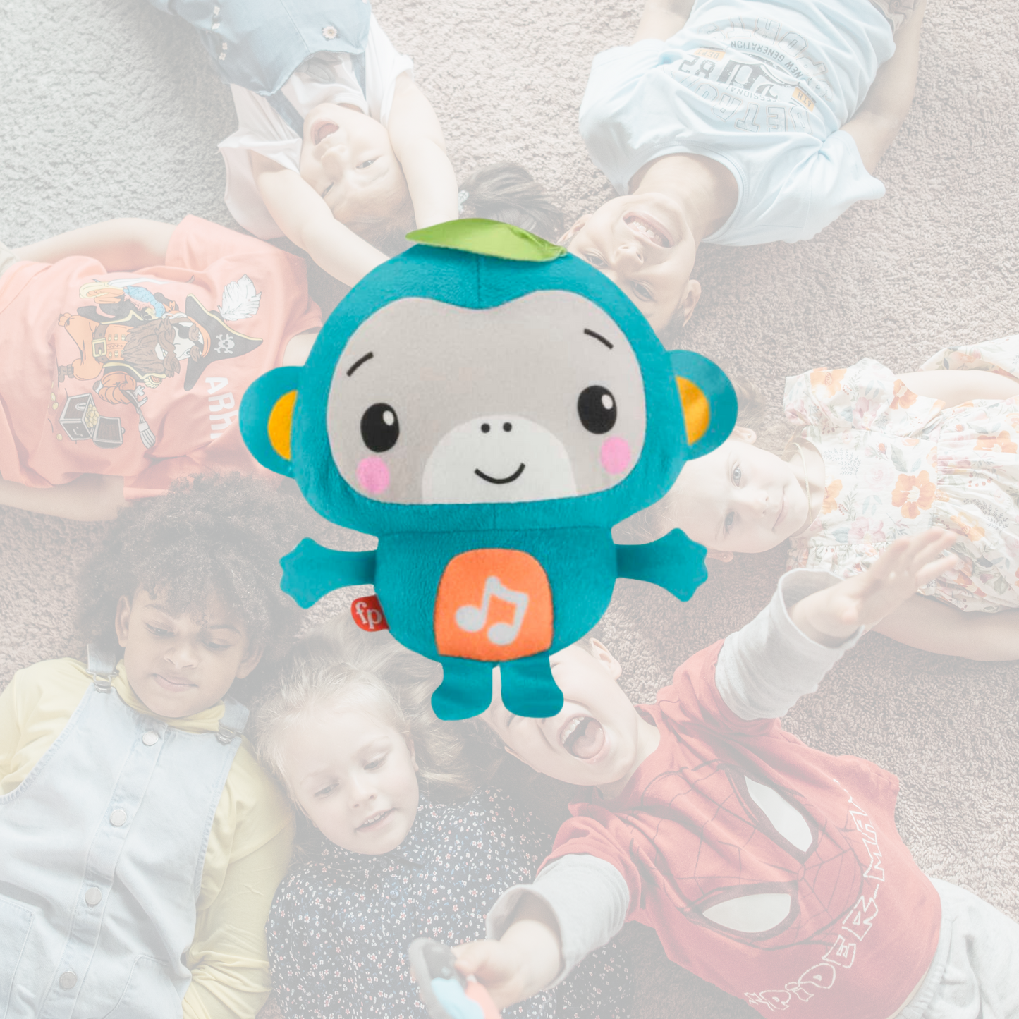 Fisher-Price Music & Sounds Monkey - Ihr Baby kann zu Hause oder unterwegs richtig austoben (ab 6 Monate)