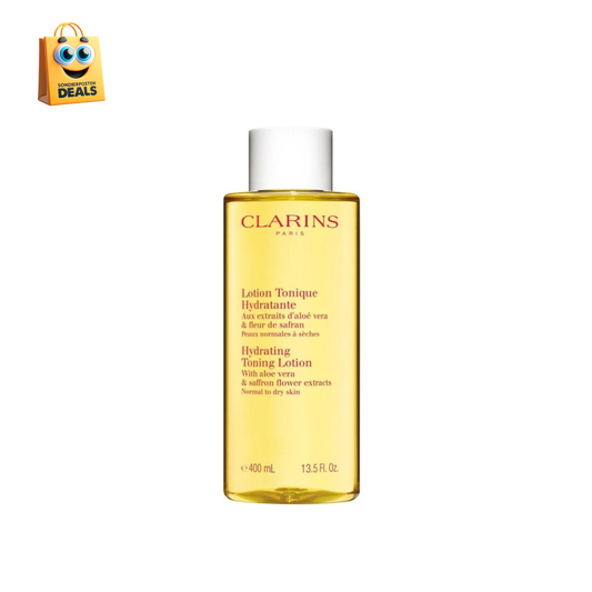 Clarins Gesichts-Lotion Tonique Hydratante mit Aloe Vera & Safranblüten-Extrakt - Für normale bis trockene Haut, 400 ml