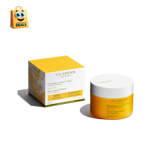 Clarins Gommage au Sucre "Tonic" - Körperpeeling mit ätherischen Ölen, 250 ml