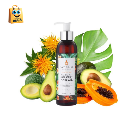 Flora & Curl Afrikanisches Zitrus-Superfrucht-Haaröl, 200 ml - African Citrus Superfruit Hair Oil