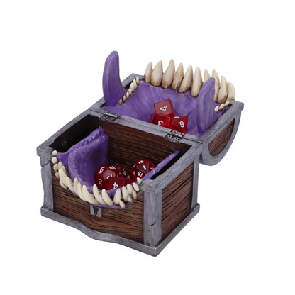 Nemesis Now Würfelbox,  Offiziell lizenzierte Dungeons & Dragons Mimic Würfel-Aufbewahrungsbox aus Kunstharz