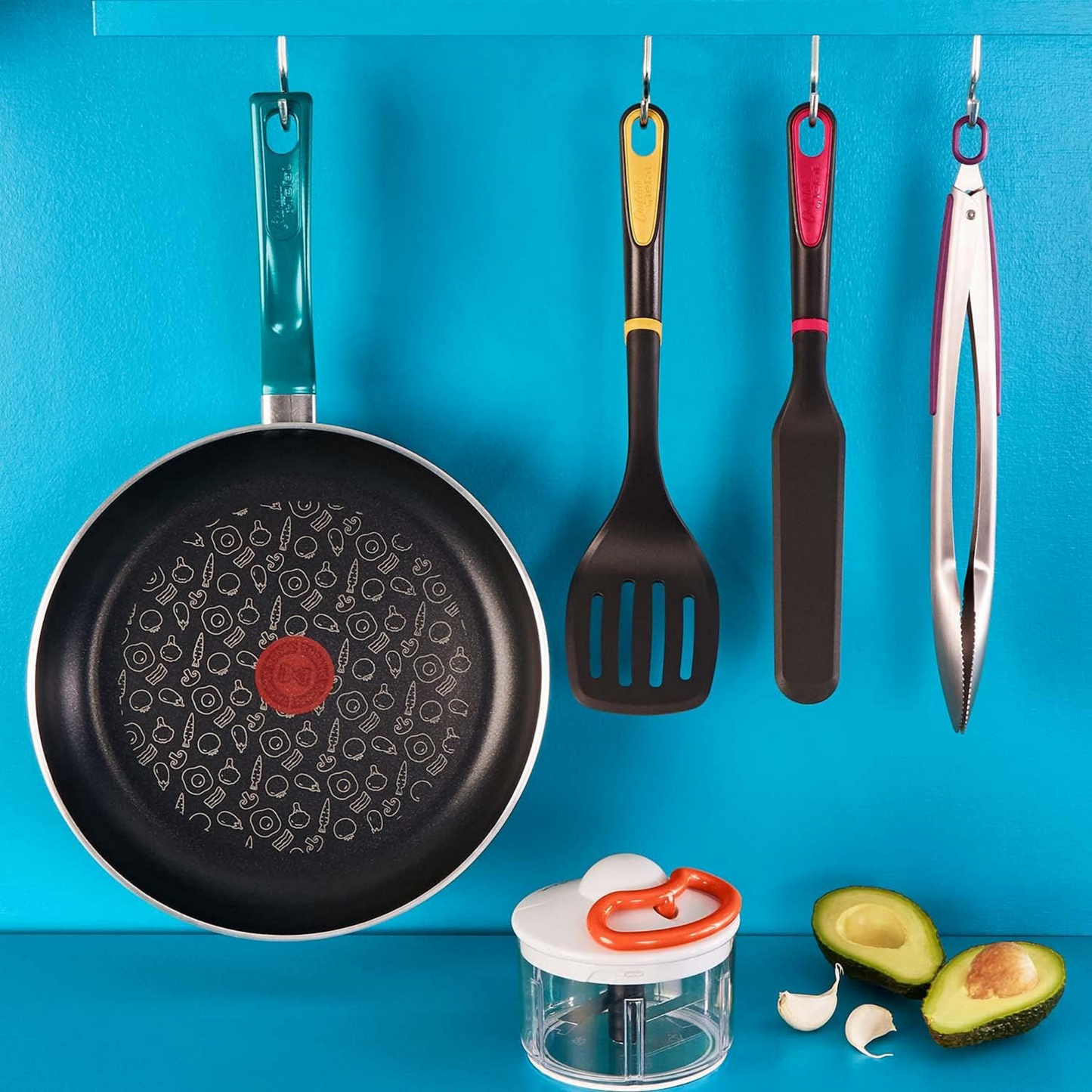 Tefal - Chefclub Set bestehend aus Bratpfanne 24 Cm + Hackmesser + Pizzablech