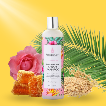 Flora & Curl HYDRATE ME Organic Rose & Honey Cream Shampoo
