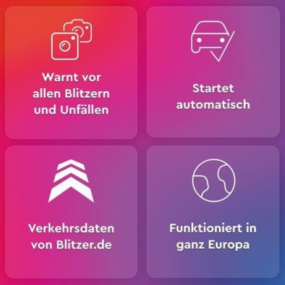 Saphe Drive Pro Blitzerwarner für das Auto mit Farbdisplay – CarPlay und Android Auto kompatibel – Zeigt Blitzer und Gefahren – Daten von Blitzer.de – Erfordert zusätzliches ABO