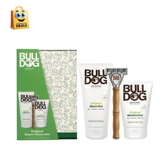 Bulldog Original Bambus-Rasierer für Männer 3 Set inkl. Rasiercreme und Feuchtigkeitscreme