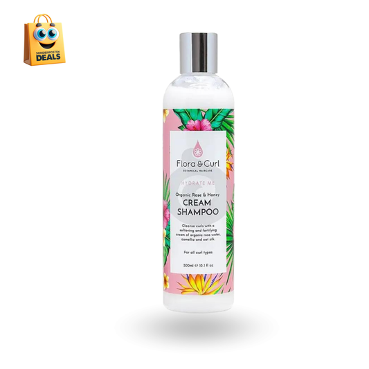 Flora & Curl HYDRATE ME Organic Rose & Honey Cream Shampoo