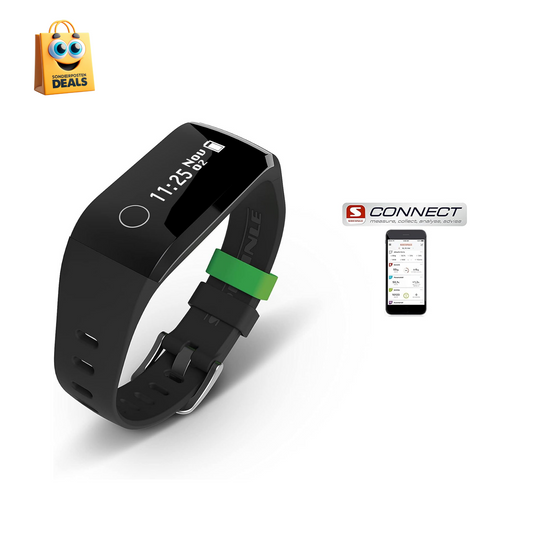 Soehnle Fitnesstracker Fit Connect 200 HR mit Bluetooth-Anbindung, Fitnessarmband mit bis zu 10 Tagen Laufzeit zählt Schritte und Kalorienverbrauch, Fitness Armbanduhr mit Schlafanalyse