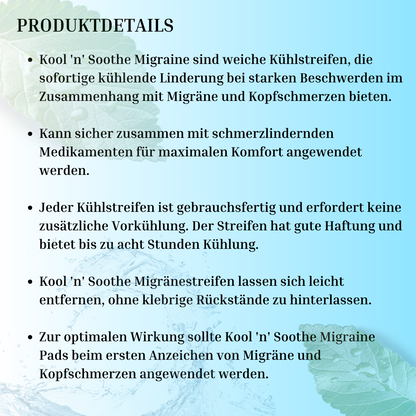 Spar Set - Beruhigende Migräne - Kühlstreifen von Kool 'n' (20 Kühlpads) Kühlpads helfen bei Migräne und Kopfschmerzen bis zu 8 Stunden