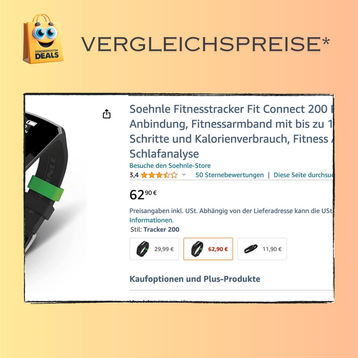 Soehnle Fitnesstracker Fit Connect 200 HR mit Bluetooth-Anbindung, Fitnessarmband mit bis zu 10 Tagen Laufzeit zählt Schritte und Kalorienverbrauch, Fitness Armbanduhr mit Schlafanalyse
