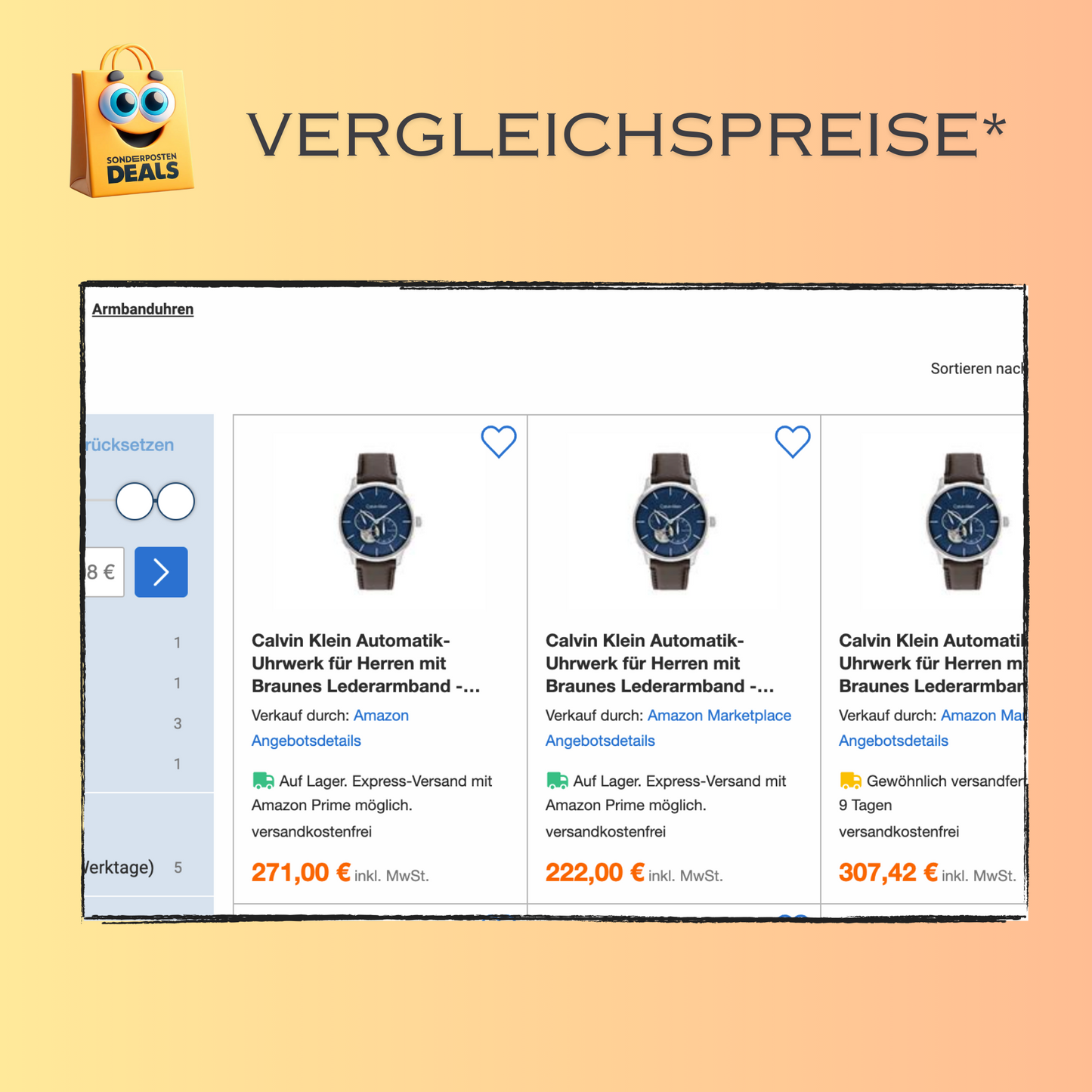 Calvin Klein Automatik-Uhrwerk für Herren im Edelstahl Gehäuse mit braunem Lederarmband