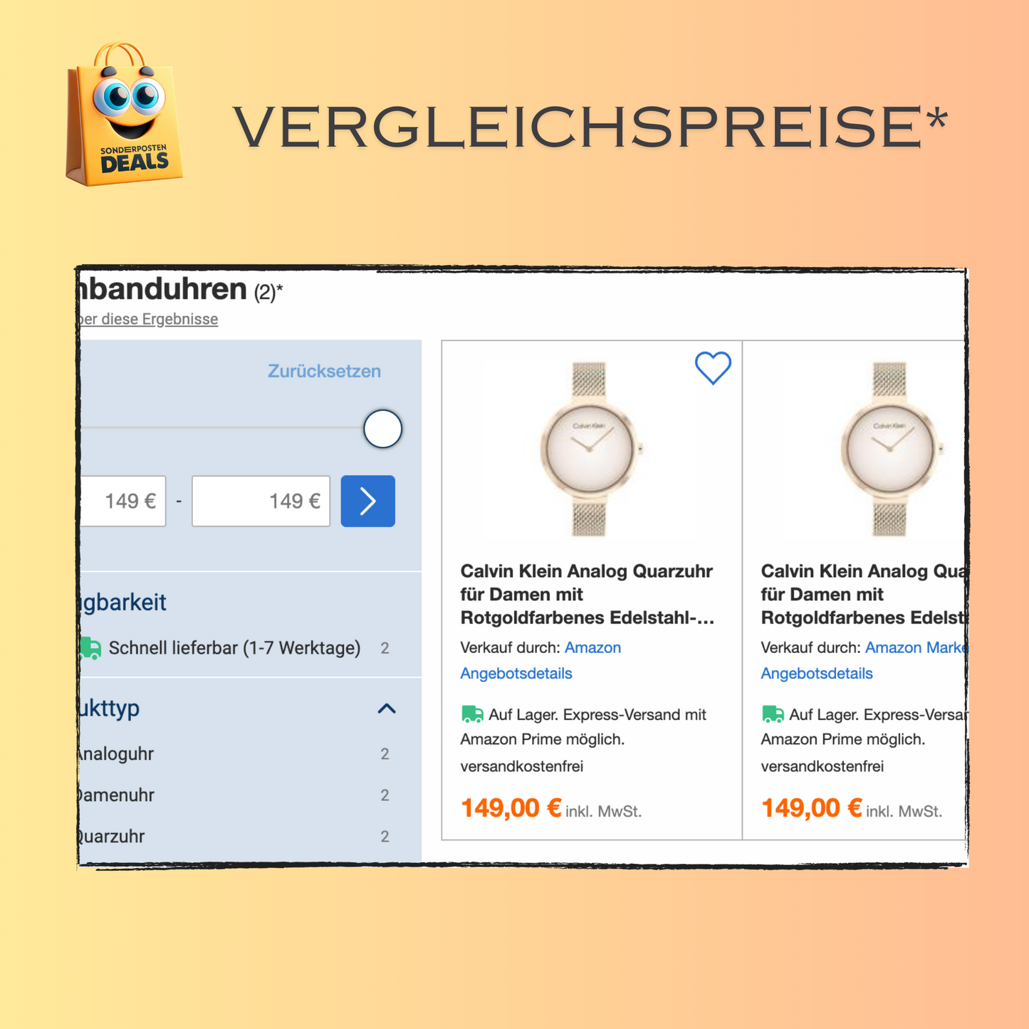 Calvin Klein Uhr für Damen mit roségoldenem Edelstahl Mesh-Gliederarmband - 25200080