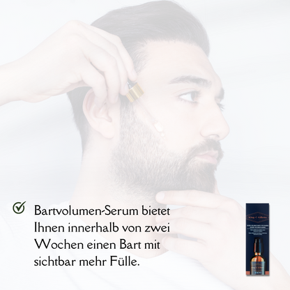 Spar Bundel 2 Stück - 100 ml Bartvolumen Serum von King C. Gillette mit Guide. Bart Öl mit Verdichtungseffekt, Vitaminkomplex B und Koffein