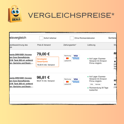 Rowenta DR9100D1 Access Steam Care Dampfbürste, 1600 W, vertikales bügeln