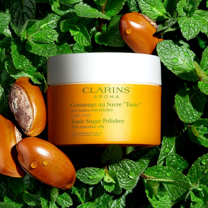Clarins Gommage au Sucre "Tonic" - Körperpeeling mit ätherischen Ölen, 250 ml