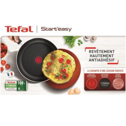 Tefal C2679002 Start'Easy 6-teiliges Set mit Antihaftbeschichtung, für alle Herde, auch Induktionsherde geeignet