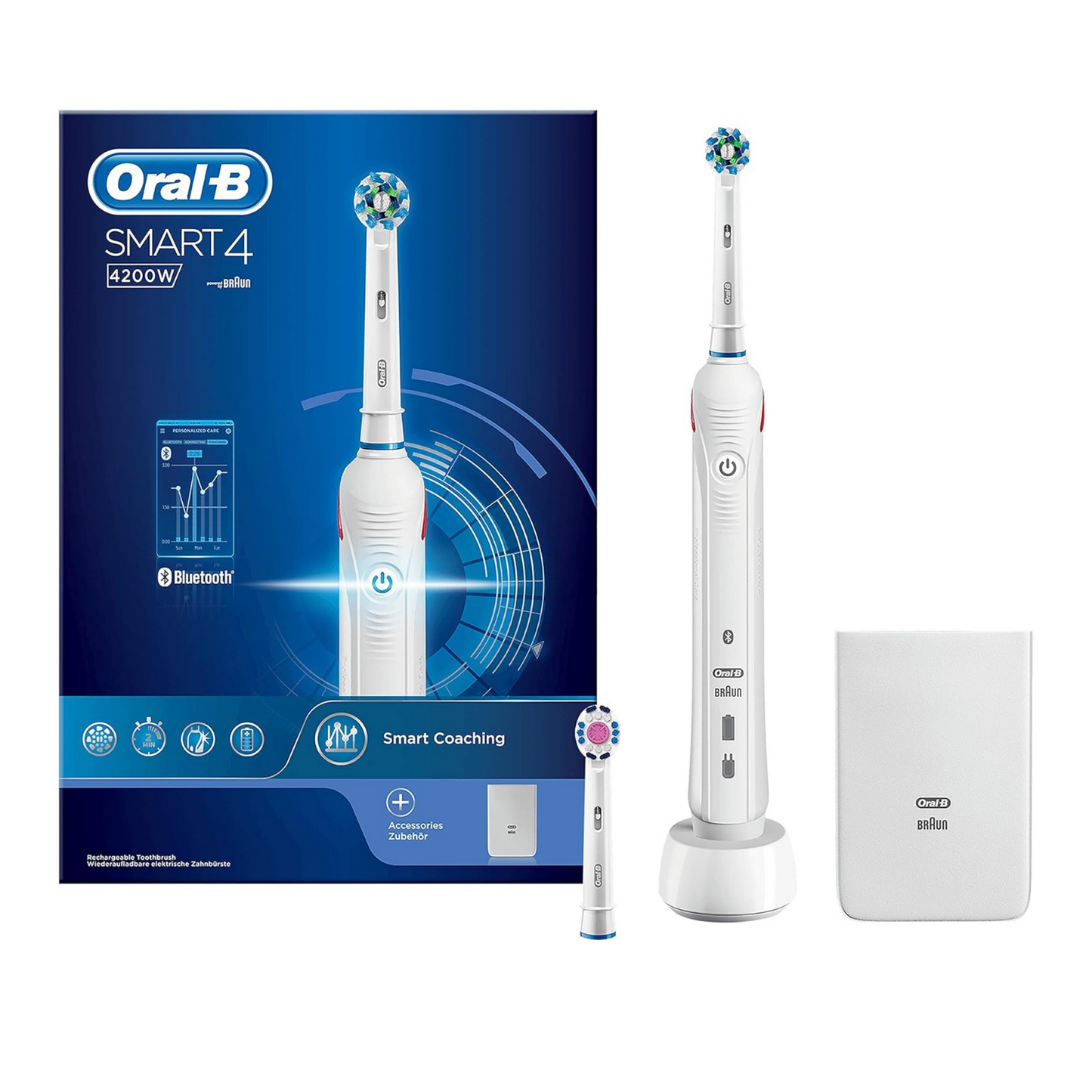 Oral-B Smart 4 4200 W - Zahnbürste - Bluetooth-Verbindung und Oral-B App