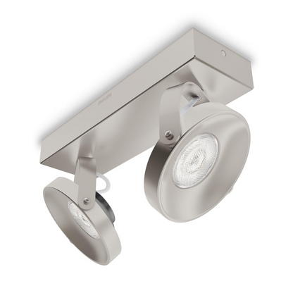 Philips myLiving Spur LED-Doppelspot in Nickel Design - 533121716 – Deckenspots