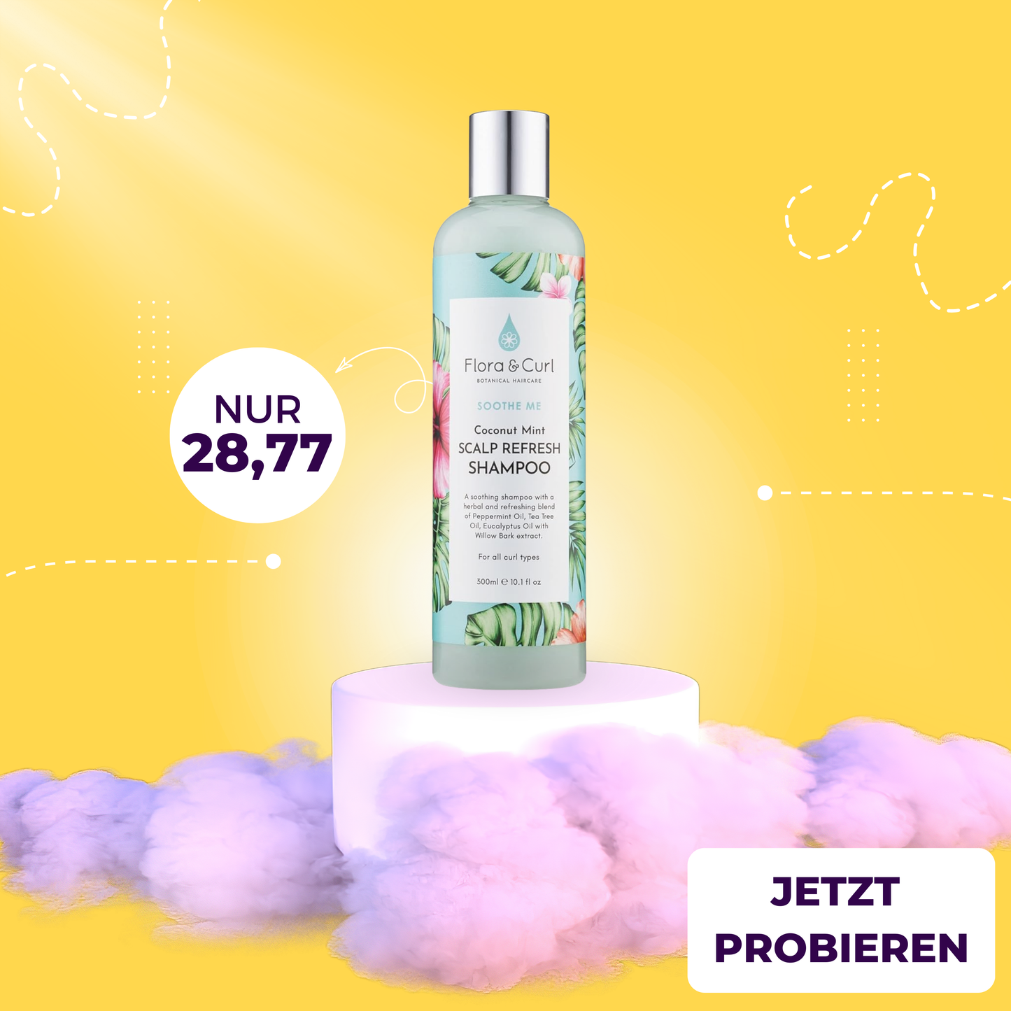 Flora & Curl SOOTHE ME Coconut Mint Scalp Refreshing Shampoo