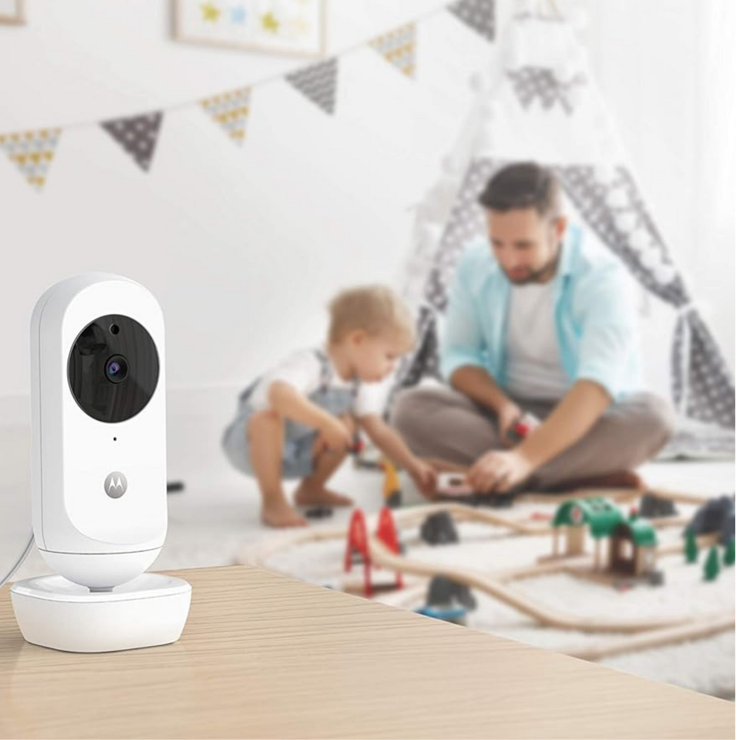 Motorola Nursery Ease 35 Babyphone mit Kamera 5,0 Zoll - Video Babyphone Display mit Nachtsicht, Schlaflieder, Zoom und&nbsp; Raumtemperaturüberwachung