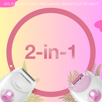 Braun Silk-épil 3 Epilierer 2 in 1 - Haarentfernung, Aufsätze für Rasierer, Trimmer - pink/weiß