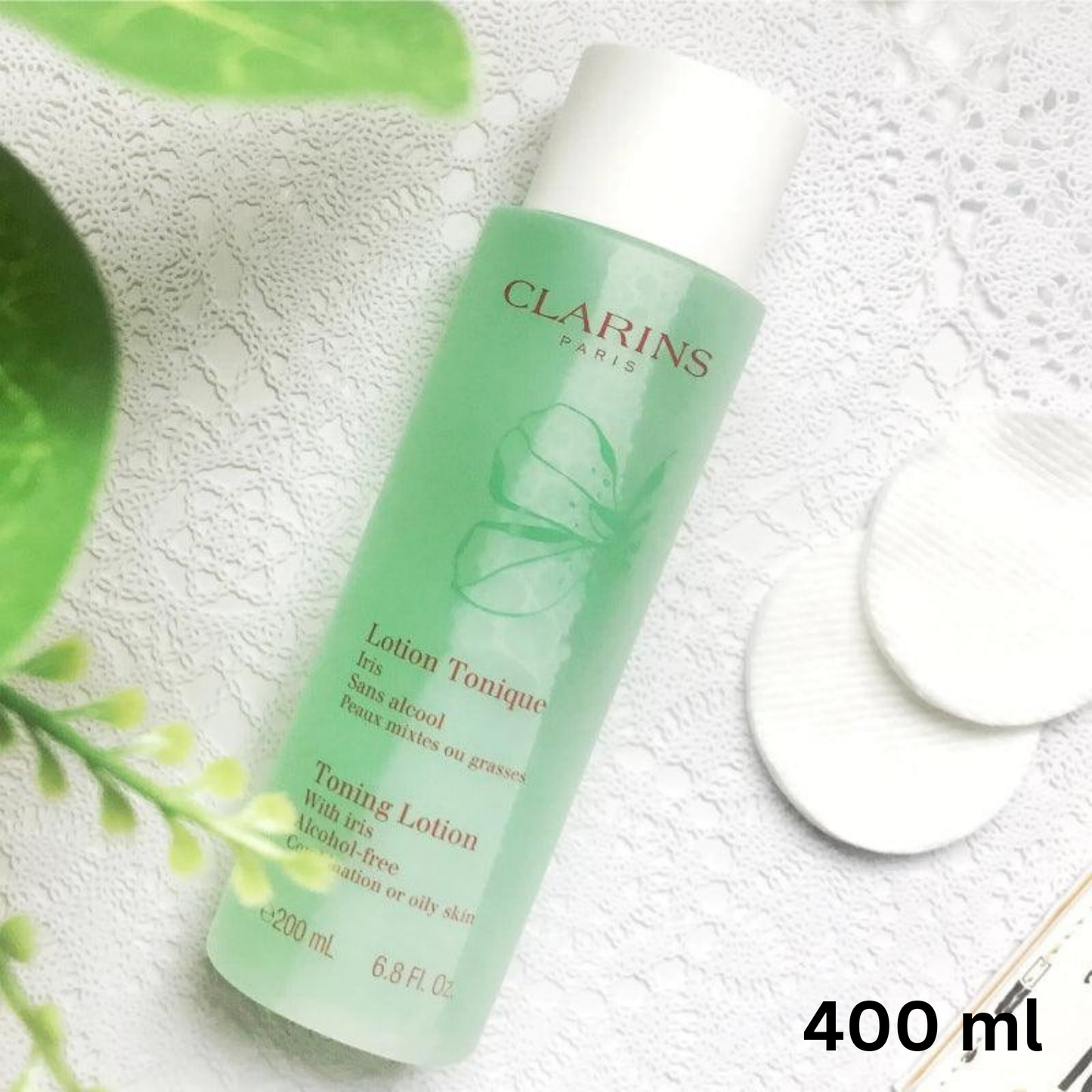 Clarins Gesichts-Lotion Tonique Purifiante mit Wiesenkönigin & Safranblüten-Extrakt - Für Mischhaut bis ölige Haut, 400 ml