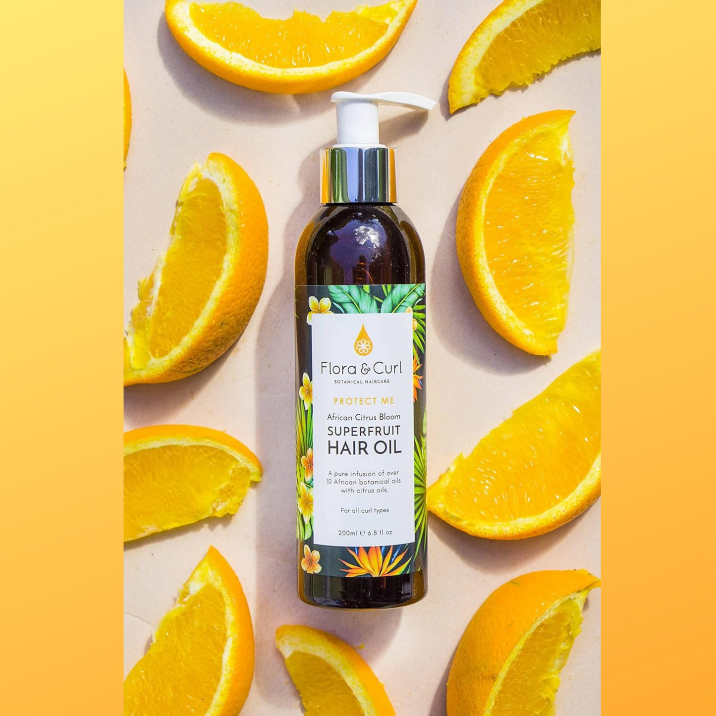 Flora & Curl Afrikanisches Zitrus-Superfrucht-Haaröl, 200 ml - African Citrus Superfruit Hair Oil